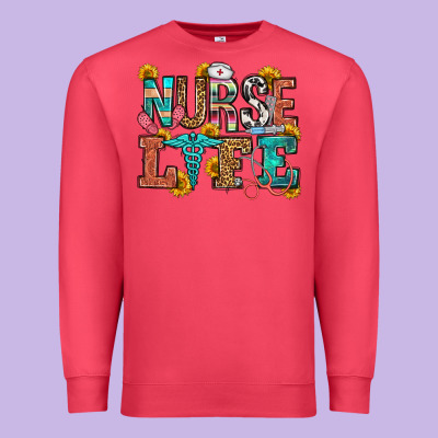 Nurse Life Premium Sweatshirt Designed By Oliviacreatesart