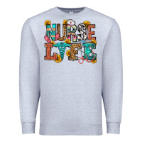 Heather Grey nurse life Premium Sweatshirt - OliviaCreatesArt