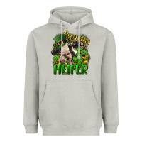 Moon Dust One lucky Heifer Heavyweight Hoodie - CowGirlArtShop