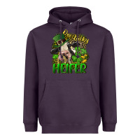 Plum One lucky Heifer Heavyweight Hoodie - CowGirlArtShop