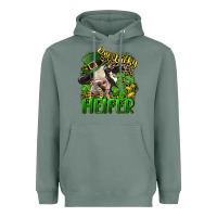 Sage One lucky Heifer Heavyweight Hoodie - CowGirlArtShop