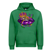 Emerald mardi gras lips Urban Hoodie - LillyAllenDesigns