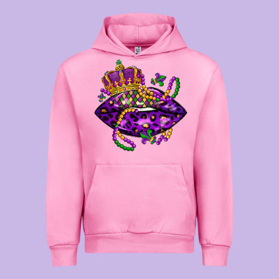 Mardi Gras Lips Urban Hoodie Designed By Lillyallendesigns