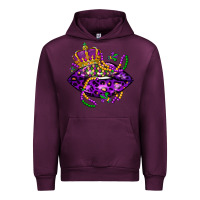 Mauve Wine mardi gras lips Urban Hoodie - LillyAllenDesigns