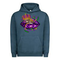 Pigment Midnight Navy mardi gras lips Urban Hoodie - LillyAllenDesigns