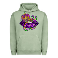 Pigment Oil Green mardi gras lips Urban Hoodie - LillyAllenDesigns