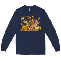 Navy Fall Rabbit Long Sleeve Tee - LillyAllenDesigns