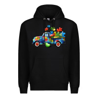 Black Autism truck Premium Hoodie - CowGirlArtShop