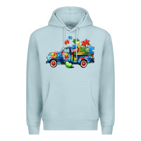 Blue Mist Autism truck Premium Hoodie - CowGirlArtShop