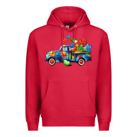 Cardinal Autism truck Premium Hoodie - CowGirlArtShop