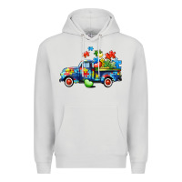 Dove Grey Autism truck Premium Hoodie - CowGirlArtShop