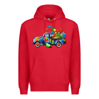 Red Autism truck Premium Hoodie - CowGirlArtShop