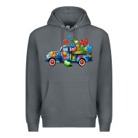 Rock Autism truck Premium Hoodie - CowGirlArtShop