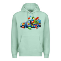 Seafoam Autism truck Premium Hoodie - CowGirlArtShop