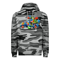 Slate Camo Autism truck Premium Hoodie - CowGirlArtShop