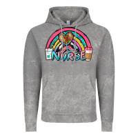 Cloud Rock nurse rainbow Vintage Hoodie - NancyCooperArtShop
