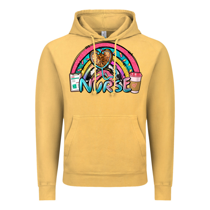 Nurse Rainbow Vintage Hoodie by NancyCooperArtShop | Teevron