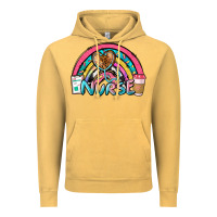 Vintage Mustard nurse rainbow Vintage Hoodie - NancyCooperArtShop