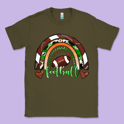 Football Rainbow Classic Tee Designed By Ranaportraitstore