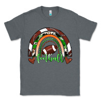 Charcoal Heather Football Rainbow Classic Tee - RanaPortraitStore