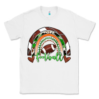White Football Rainbow Classic Tee - RanaPortraitStore