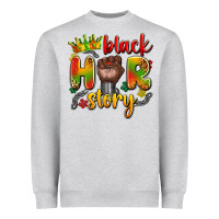 Heather Grey black her story Heavyweight Sweatshirt - Artiststas
