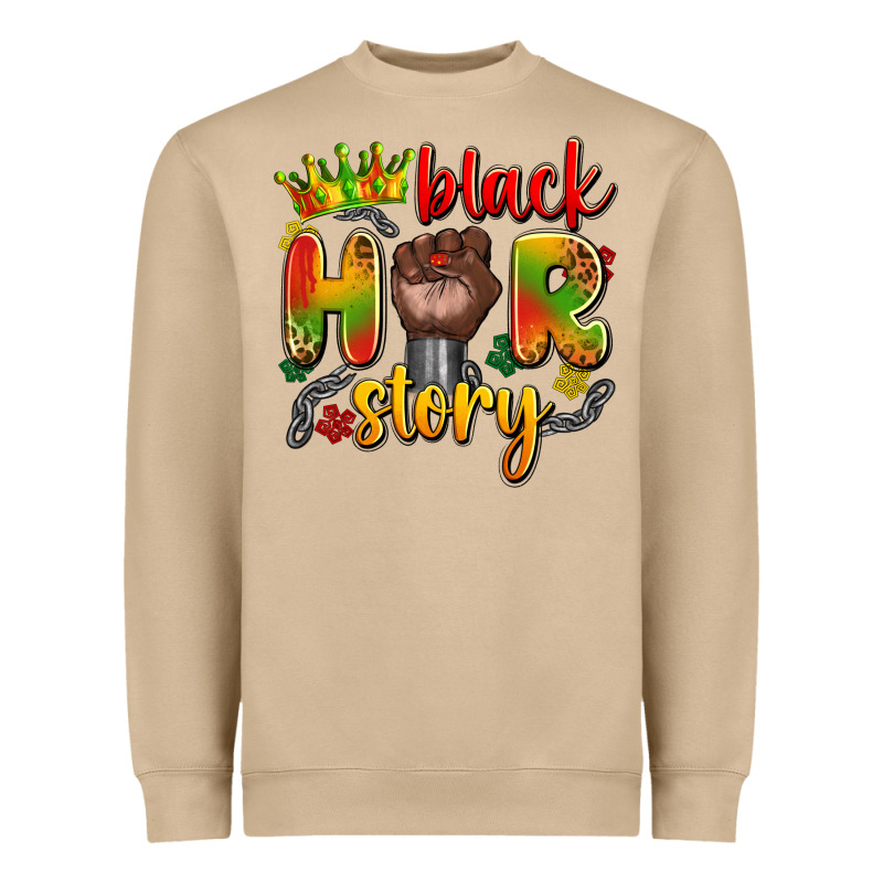 Black Her Story Heavyweight Sweatshirt by Artiststas | Teevron