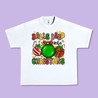 Balls Deep Into Christmas Urban Heavy Tee Designed By Maliassmallbusiness