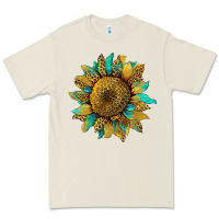 Bone sunflower with leopard and turquoise Premium Tee - Artiststas