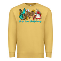 Antique Gold peace love phlebotomy Premium Sweatshirt - OliviaCreatesArt