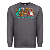 Charcoal Heather peace love phlebotomy Premium Sweatshirt - OliviaCreatesArt