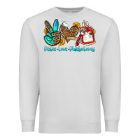 Dove Grey peace love phlebotomy Premium Sweatshirt - OliviaCreatesArt