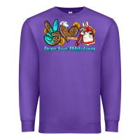 Purple peace love phlebotomy Premium Sweatshirt - OliviaCreatesArt