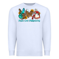 White peace love phlebotomy Premium Sweatshirt - OliviaCreatesArt