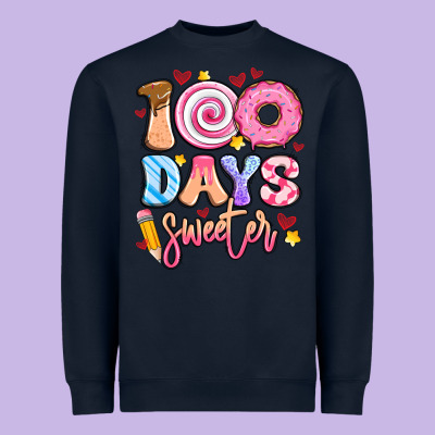 100 Days Sweeter Heavyweight Sweatshirt Designed By Artiststas