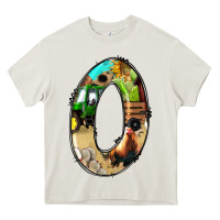 Cream farm life alphabet numbers 0 Heavy Core Tee - BundleAndBundleShop