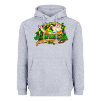 Heather Grey St. Patrick's Day cat Heavyweight Hoodie - HowdyJamesFarm