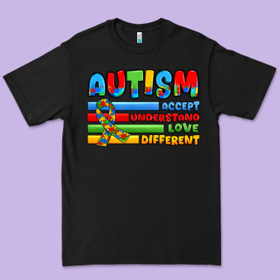Autism Accept Understand Love Different Premium Tee Designed By Jahusdesignshop