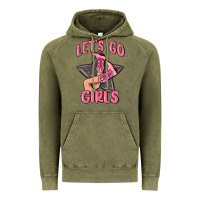 Vintage Olive lets go girls cowgirl boots star Vintage Hoodie - MaliasSmallBusiness