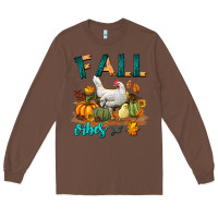 Chestnut Fall Vibes Chicken Long Sleeve Tee - LillyAllenDesigns