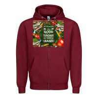 Burgundy good teacher Zipper Hoodie - TumblerDesignByShophia