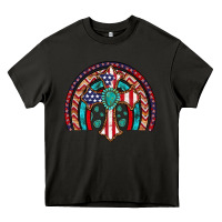 Asphalt gemstone cross american flag turquoise rainbow Heavy Core Tee - Artiststas