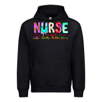 Black Nurse Coffee Scrubs Rubber Gloves Urban Hoodie - CowhideDigitalArt