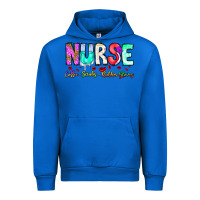 Cobalt Nurse Coffee Scrubs Rubber Gloves Urban Hoodie - CowhideDigitalArt