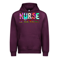 Mauve Wine Nurse Coffee Scrubs Rubber Gloves Urban Hoodie - CowhideDigitalArt