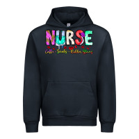 Navy Nurse Coffee Scrubs Rubber Gloves Urban Hoodie - CowhideDigitalArt