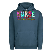Pigment Midnight Navy Nurse Coffee Scrubs Rubber Gloves Urban Hoodie - CowhideDigitalArt