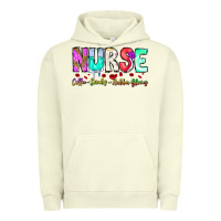 Pigment Pistachio Nurse Coffee Scrubs Rubber Gloves Urban Hoodie - CowhideDigitalArt