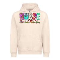 Sandshell Nurse Coffee Scrubs Rubber Gloves Urban Hoodie - CowhideDigitalArt