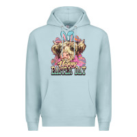 Blue Mist Happy Easter Day cow Premium Hoodie - HowdyJamesFarm